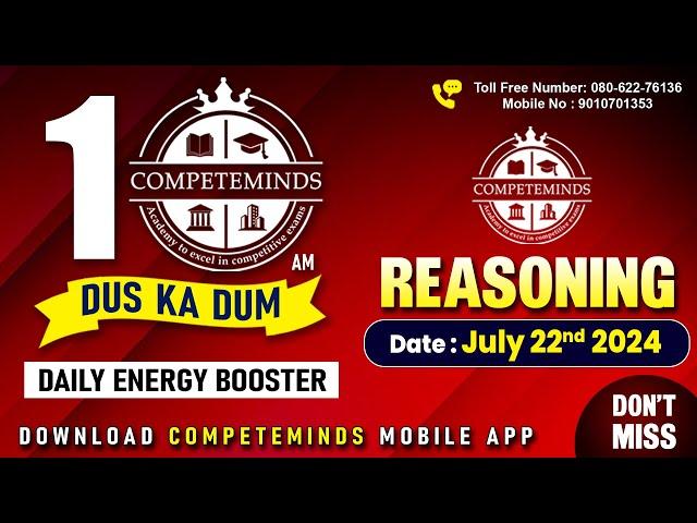 Dus ka Dum | IBPS RRB PO & CLERK SPECIAL | TOPIC OF THE DAY | REASONING | CALENDERS | SOLVE IN 5 SEC