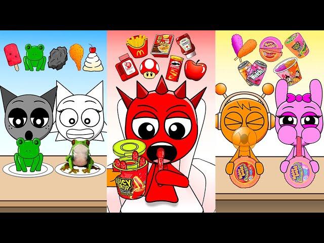 Incredibox Sprunki Emoticon Mukbang | Cartoon Animation Challenge | MOOMOOSTUDIO