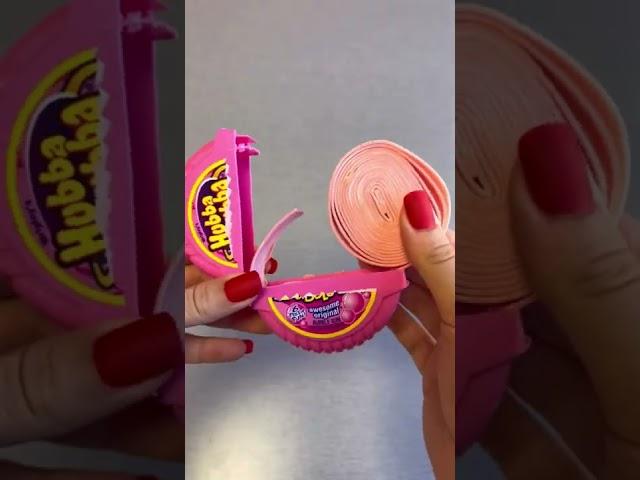 Hubba Bubba Bubble Tape 🫧 #shorts #short #unboxing #bubblegum #asmr #gum #candyfunhouse