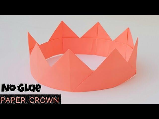 No Glue paper Crown  | Origami Crown (tiara) making for kids _  Easy steps | Paper crafts for kids