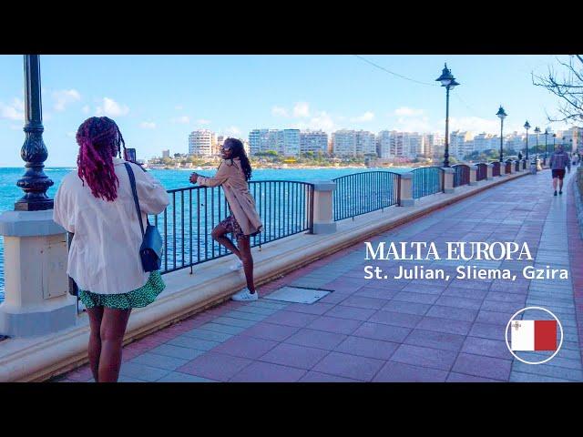  Centre of MALTA - Spinola Bay, St. Julian, Sliema, Gzira | City View 4K