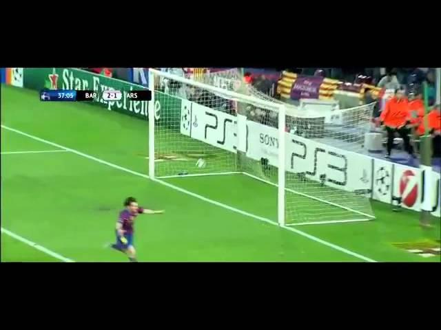 Barcelona - Arsenal 4 - 1 Lionel Messi Super Hattrick All Goals HD (06.04.2010)