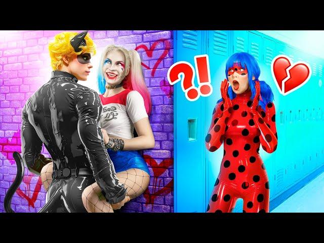 Harley Quinn Ladybug'un Erkek Arkadaşını Çaldı! Harley Quinn ve Süper Kedi Artık Çift!