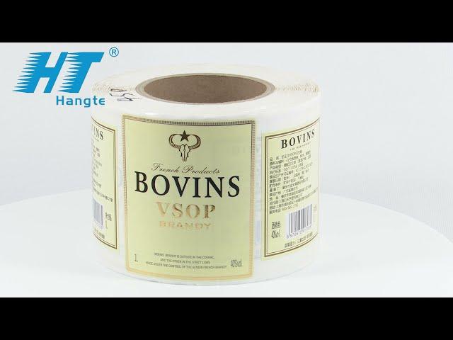 BOVINS  yellow wine label sticker Product display video