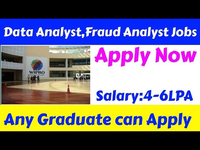 Wipro latest recruitment fraud analyst Jobs in Telugu||IT Jobs in Telugu||work from home Jobs