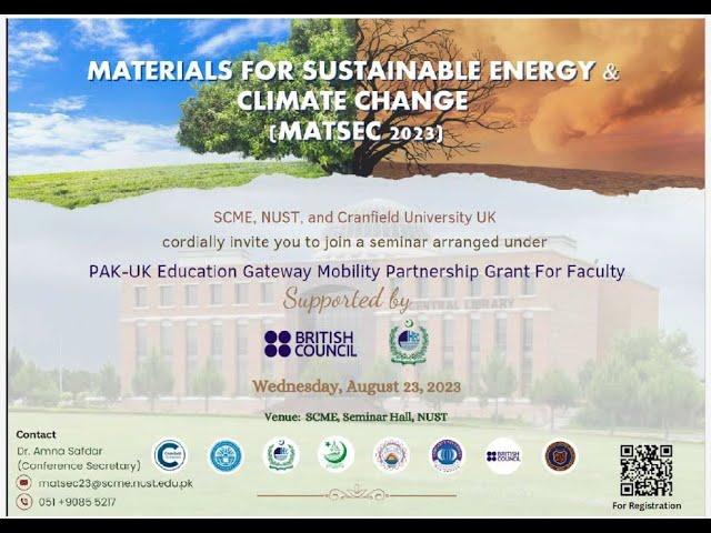 MATERIAL FOR SUSTAINABLE ENERGY & CLIMATE CHANGE (MATSEC 2023)