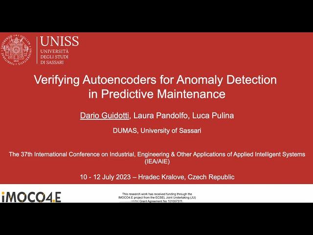 Verifying Autoencoders for Anomaly Detection in Predictive Maintenance | IEA/AIE 2024