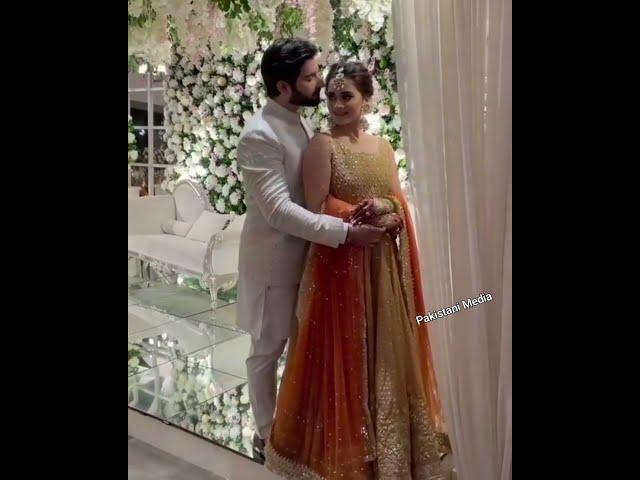 Aiman Khan Muneeb Ahmed At Minal Wedding #Shorts #ForYou #AimanKhan #MuneebAhmed #PakistaniMedia