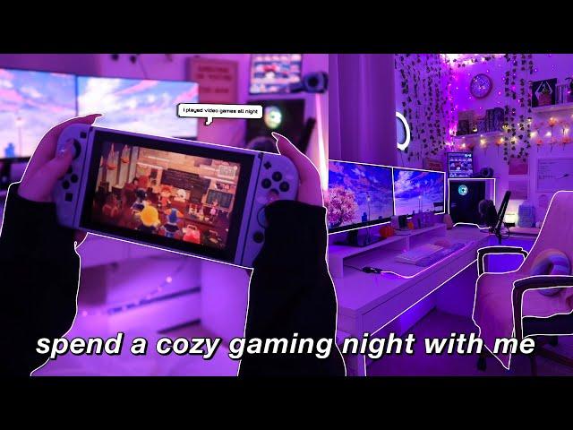 cozy gaming vlog  unboxing macaron keyboard, playing animal crossing, mini book haul