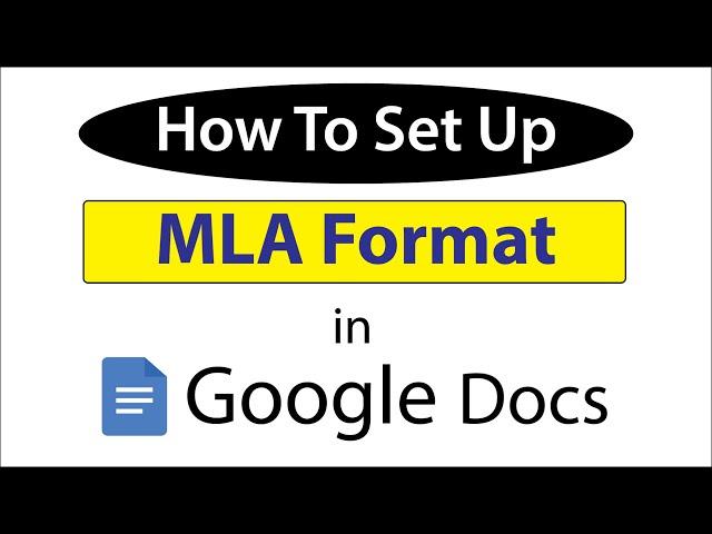 How To Set Up MLA Format Using Google Docs