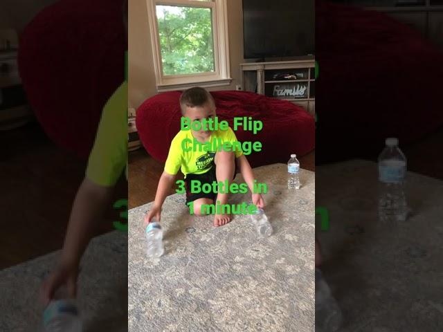 Jackson - Bottle Flip Challenge - 3 bottles in under 1 minute - #Tribe79 #tribe.9ll