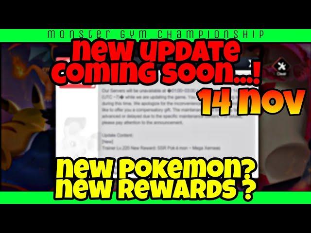 NEW UPDATE (14 NOV)  in Monster gym Championship | POKEVERSE WORLD | POKEMON WORLD