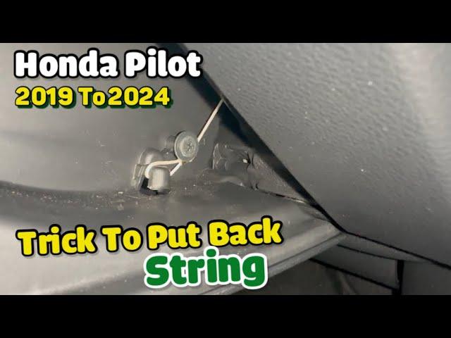 2019 to 2024 Honda Pilot glove box string hook installation trick and guide