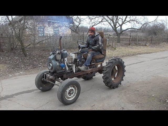 Самодельный Мини ТРАКТОР из МЕТАЛЛОЛОМА ! Mini tractor ! 2 часть