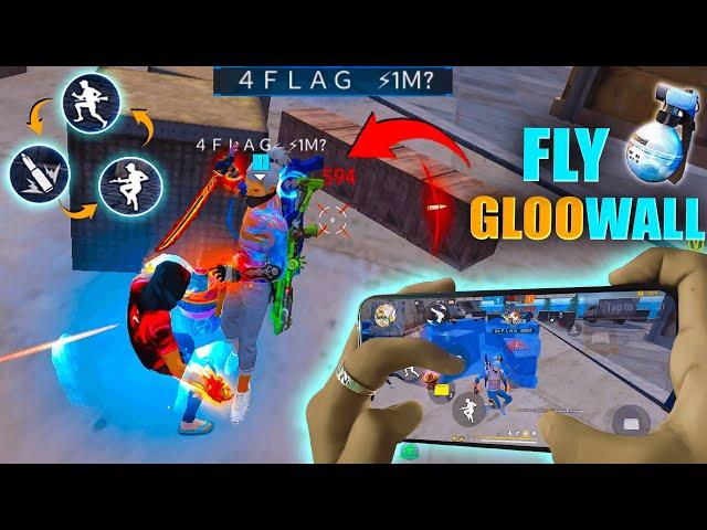 HANDCAM FLY MOVEMENT GLOOWALL TRICK 2023 | GARENA FREEFIRE LATEST MOVEMENT GLOOWALL KAISE MARE ?