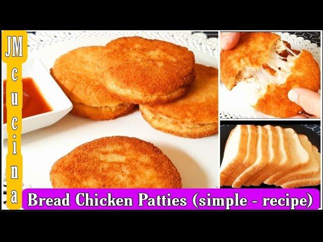 Bread Chicken Patties Recipe | Bread Chicken Cheese Patties | Bread Patties | JM Cucina