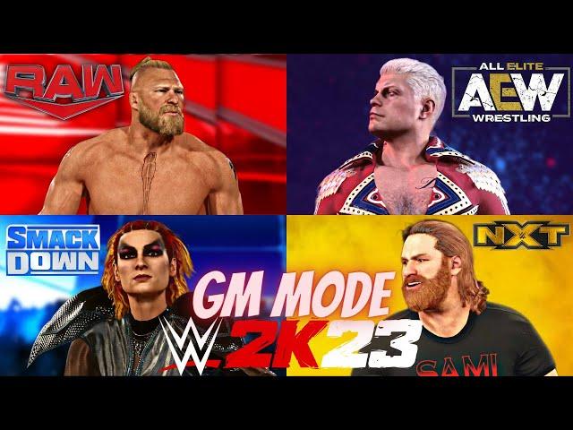 WWE 2K23 GM MODE EPISODE 1 - FOUR BRAND DRAFT AND FIRST SHOW!