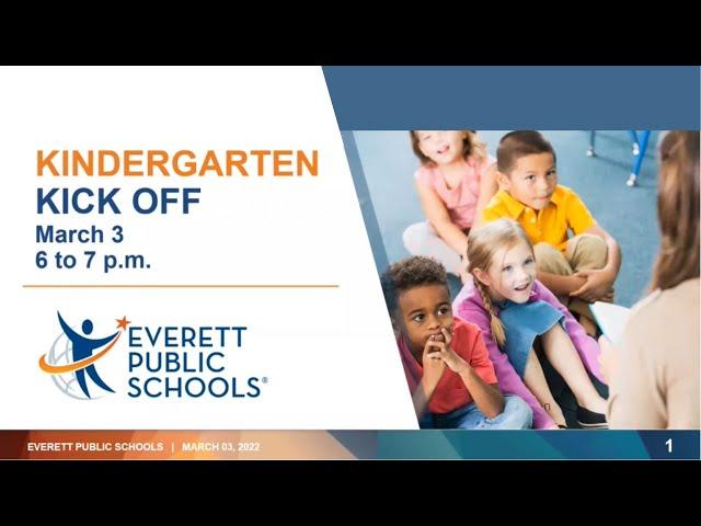 Kindergarten Kick Off Meeting March 3, 2022