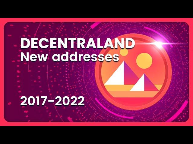 DECENTRALAND (MANA) New Addresses 2017-2022 #crypto #metaverse #decentraland
