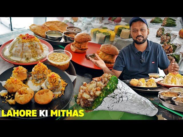 Street Food with Hygiene | Gujrati Poori, Vada Pav, Pista Paan | Lahore ki Mithas |  Premium Sweets