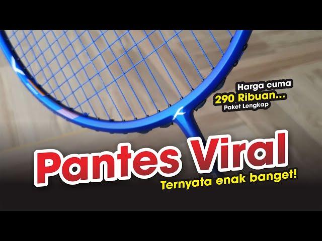 SEGITU VIRAL! Seenak apa raket 290 Ribuan ini? Review Feel Raket Hundred Viper 9000 Attack