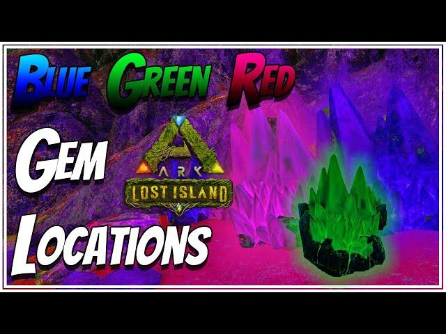 Blue, Green And Red Gem Locations In Ark Lost Island