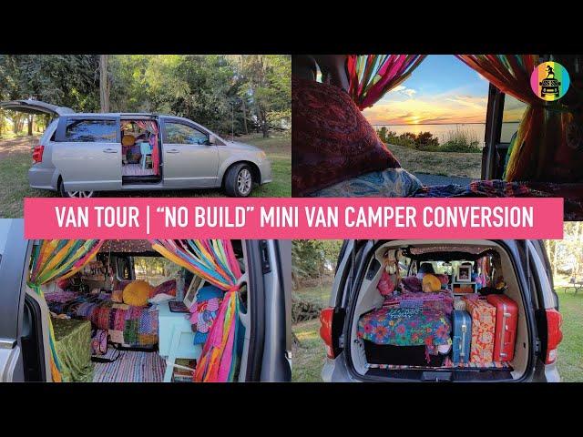 VAN TOUR | Updated No Build Dodge Grand Caravan Minivan Camper Conversion | #vanlife