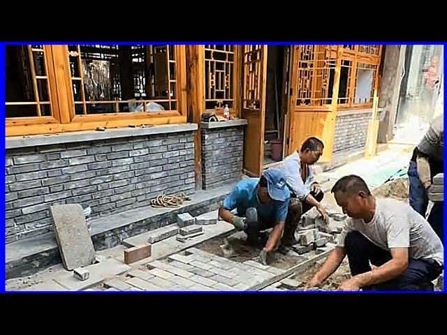 renovating the old dilapidated house in the ancient chinese style is very beautiful