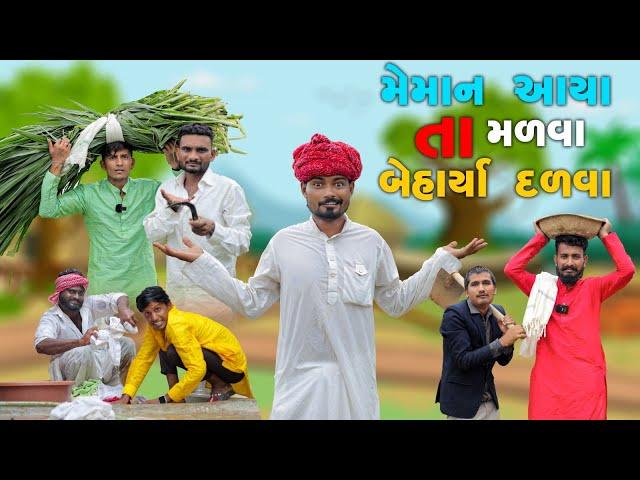 મેમન આવ્યા તા મળવા બેહાર્યા  દળવા | Village Boy New Comedy Video 2024 | Funny Video