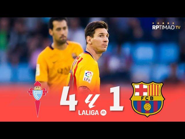 Celta de Vigo 4 x 1 Barcelona ● La Liga 15/16 Extended Goals & Highlights ᴴᴰ