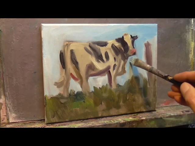 "Cow" painting REAL TIME start to finish by Peter Chorao