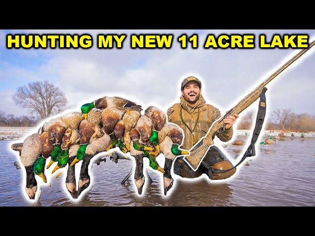 I Built an 11 ACRE LAKE then went DUCK Hunting on It!!! (Limited Out)