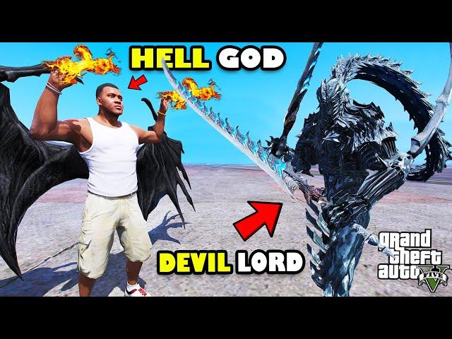 Franklin Become HELL GOD To Fight DEVIL LORD In GTA 5 | SHINCHAN and CHOP