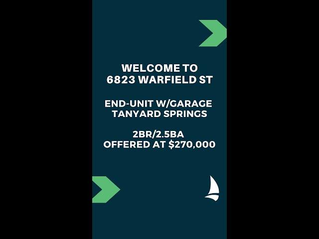 Virtual Tour of 6823 Warfield St in Tanyard Springs