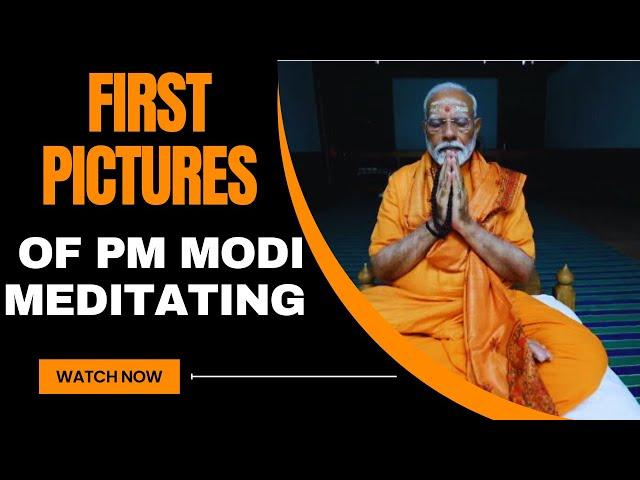 PM Modi Meditating | First Pictures | At Vivekananda memorial in Kanniyakumari #pmmodikanyakumari