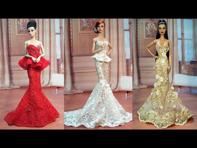 Gorgeous Barbie Doll Dresses ️ 4 DIY Doll Makeover Transformations || BARBIE DOLL HACKS