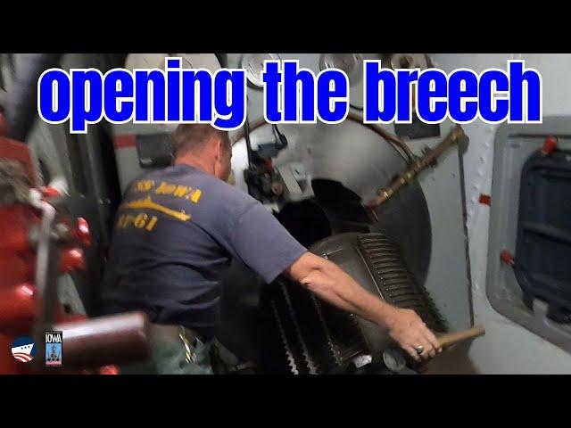 Opening The Breech On A 16 Inch Gun