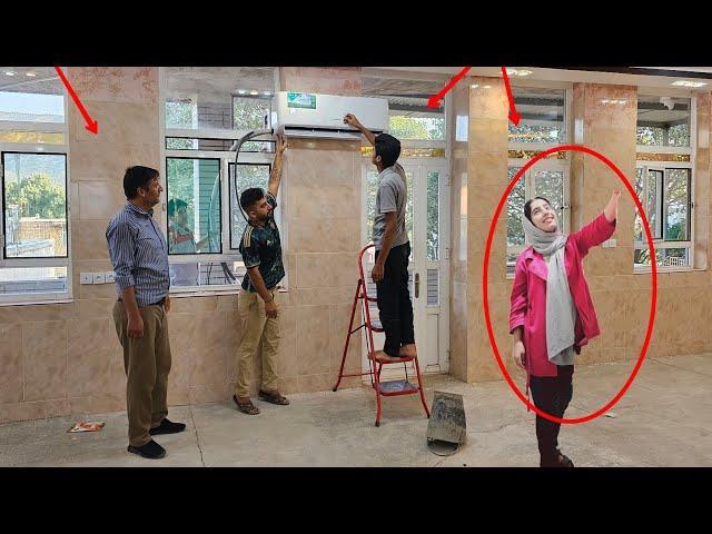 Air conditioner installation for home by setarh. Engineer's help