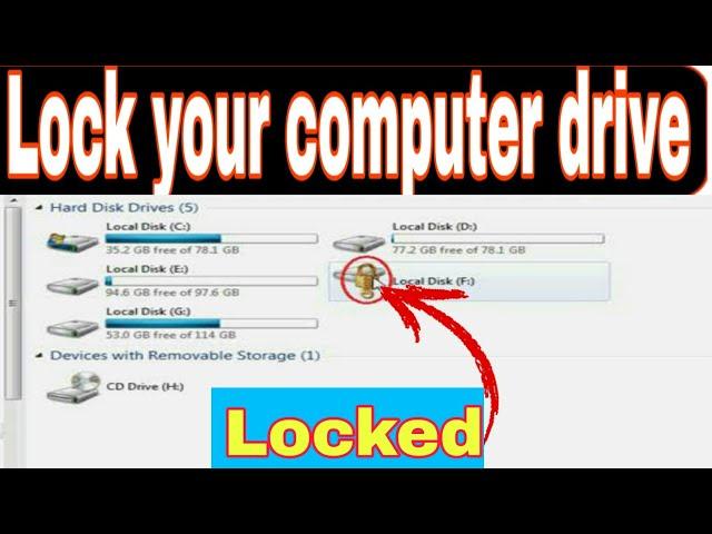 How to Lock Hard Drive with Password without Software | Lock Partition in windows 7/8/10