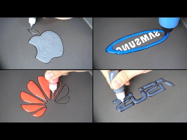 Smartphone Brand Logo Pancake art - Apple, Samsung, Huawei, Asus