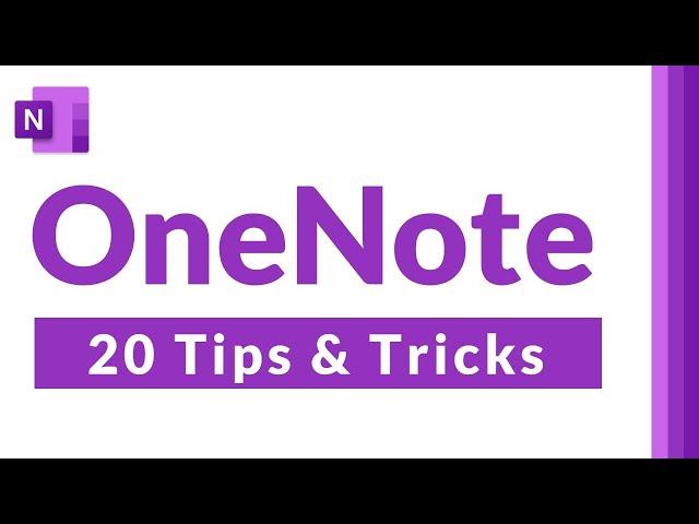 Top 20 Microsoft OneNote Tips and Tricks | How to use OneNote effectively & be more organized