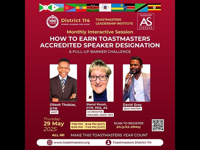 How to Earn Toastmasters Accredited Speaker Designation - East Africa