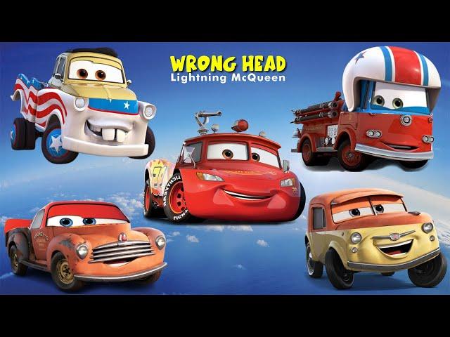 Wrong Head Disney Pixar Cars Lightning Mcqueen, Luigi, Smokeys, Mater The Greater