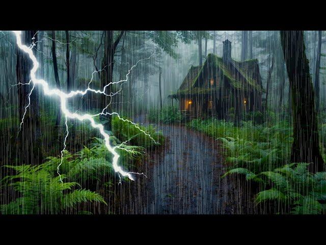 HEAVY RAIN AND THUNDER SOUNDS - DEEP SLEEP | Thunderstorm for Sleeping - Rain Sound Comfort