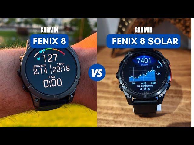 Garmin Fenix 8 vs Garmin Fenix 8 Solar