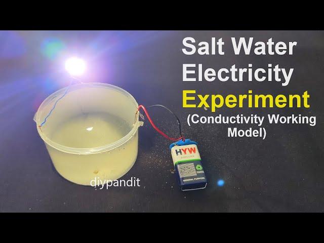 salt water and electricity experiment on conductivity working model | DIY pandit