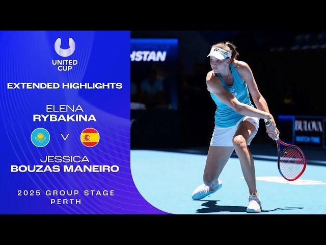 Elena Rybakina v Jessica Bouzas Maneiro Extended Highlights | United Cup 2025 Group C