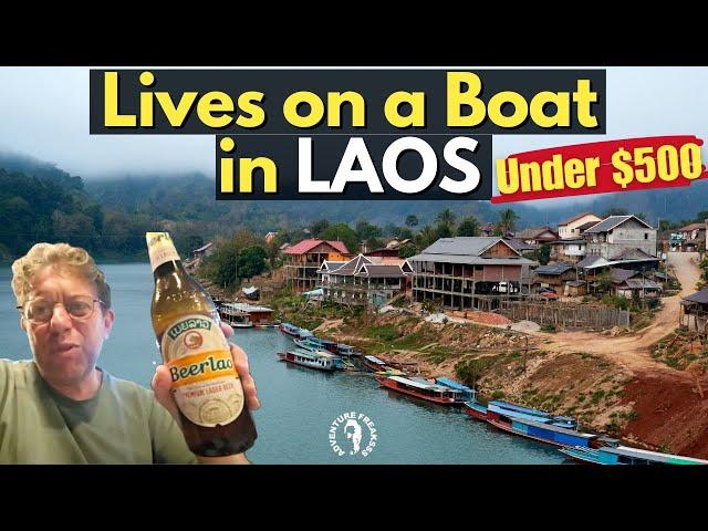 He Retired in Laos Under $500 a Month | Living on a Boat on the Mekong