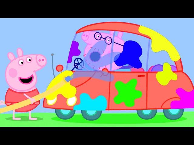 Car Wash with Peppa Pig and Her Family | Peppa Pig Official Family Kids Cartoon