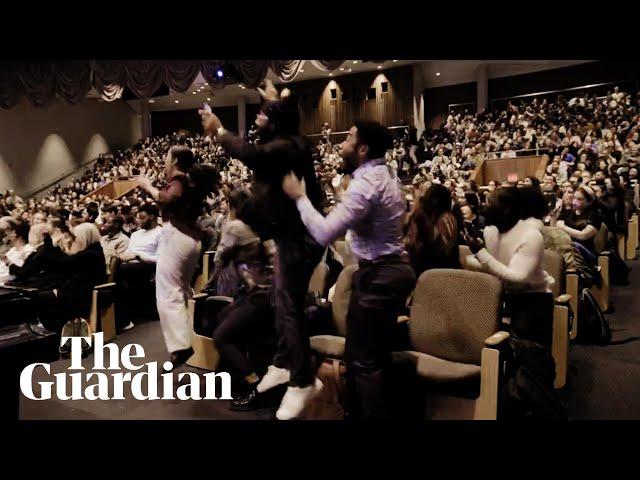 Moment Bronx medical students find out school will be tuition-free